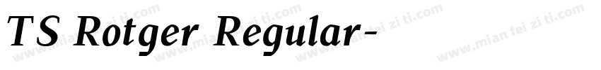 TS Rotger Regular字体转换